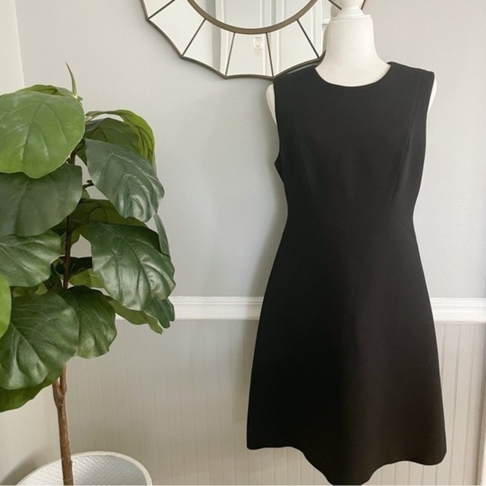Kate Spade Sicily Dress Black Sheath Dress Exposed Zipper Size 10
